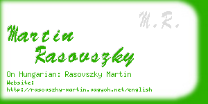 martin rasovszky business card